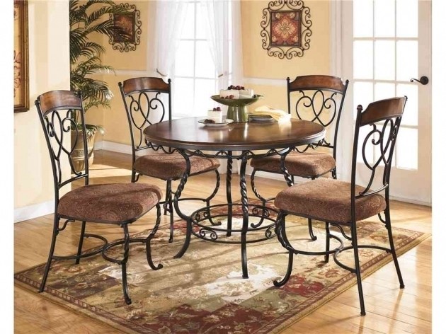Wrought iron kitchen chairs chic small dining room design 2