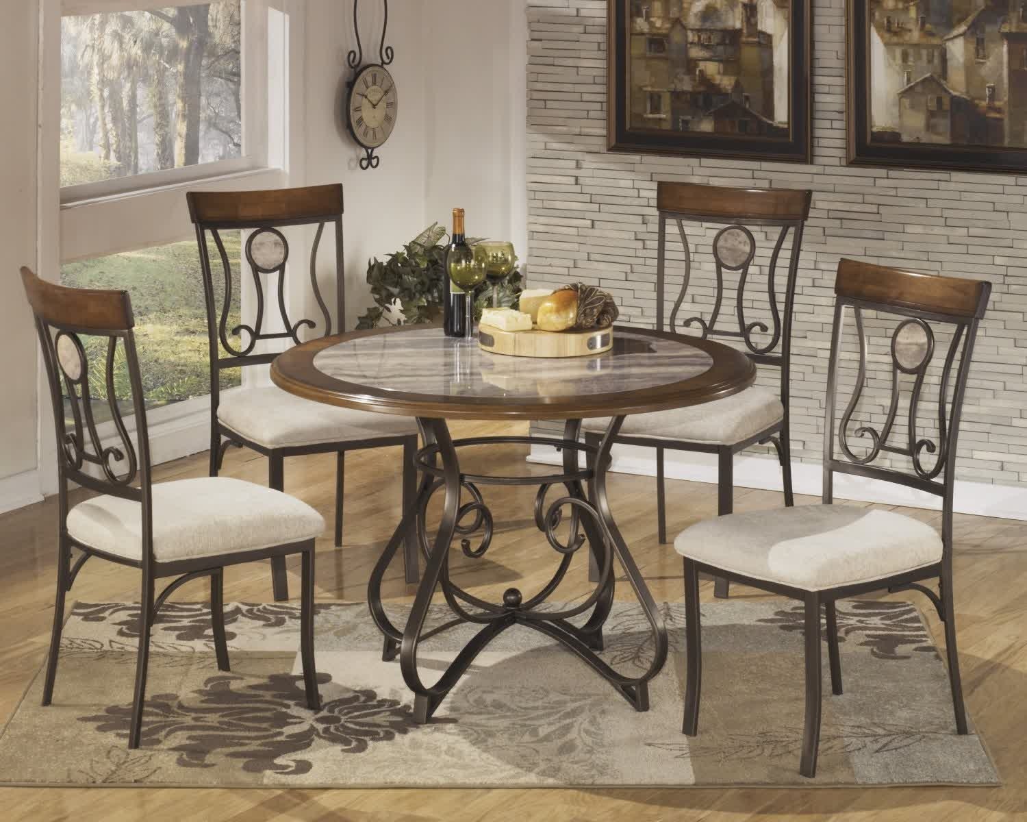 wrought iron kitchen table with glass top