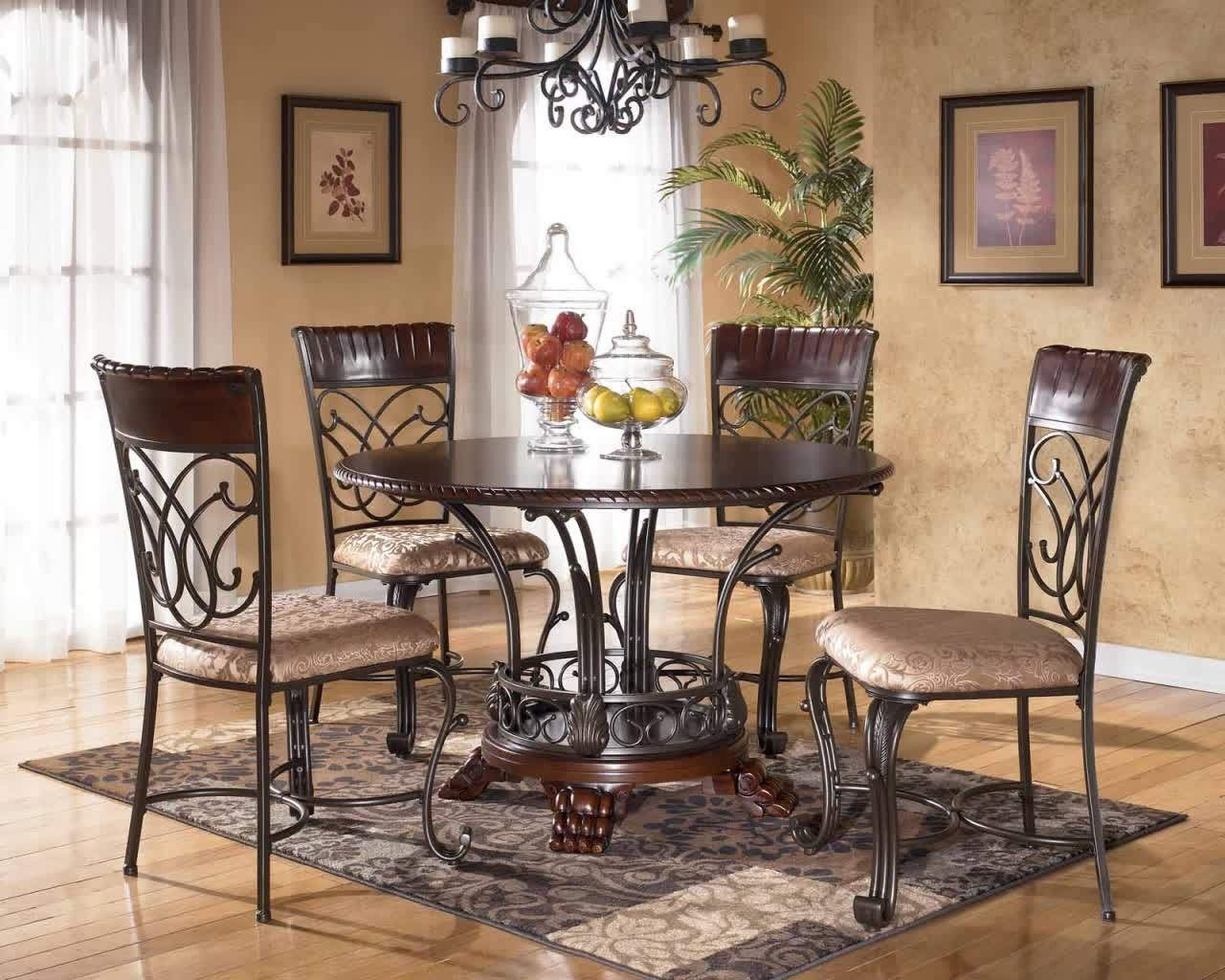 Wrought iron kitchen tables displaying attractive 5