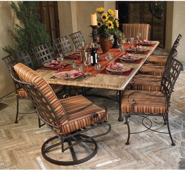 Wrought Iron Kitchen Tables Displaying Attractive 7 