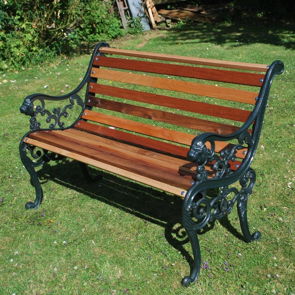 Vintage cast iron outdoor bench