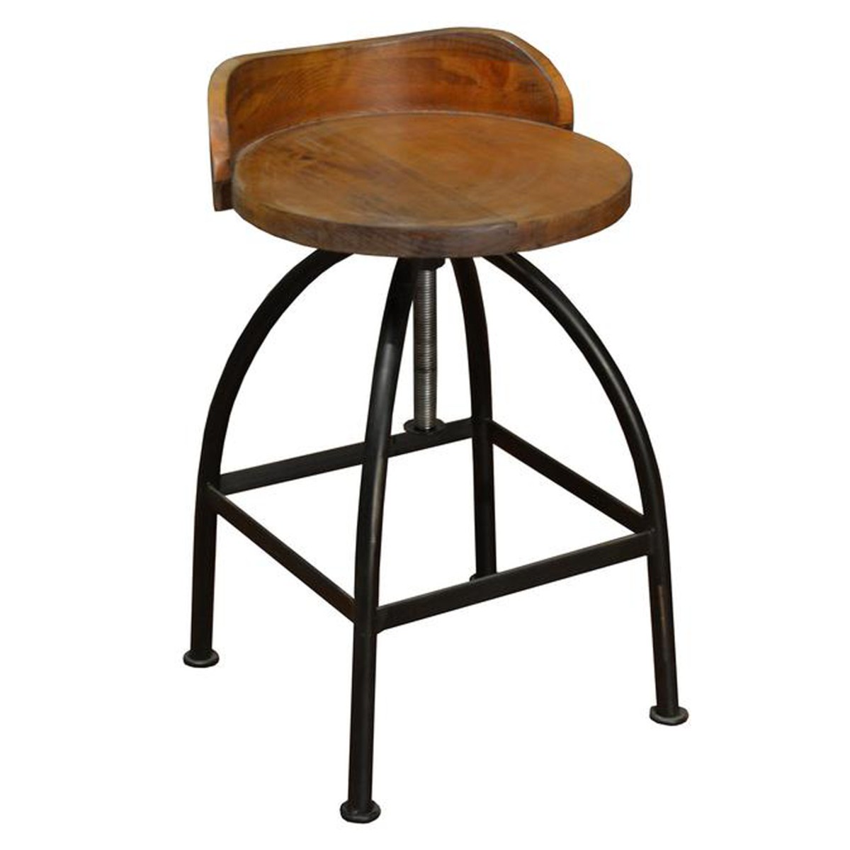 Ashland low back adjustable height bar stool crafters