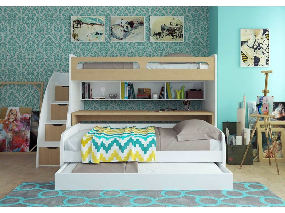 Bel mondo twin over twin xl bunk bed with sofa