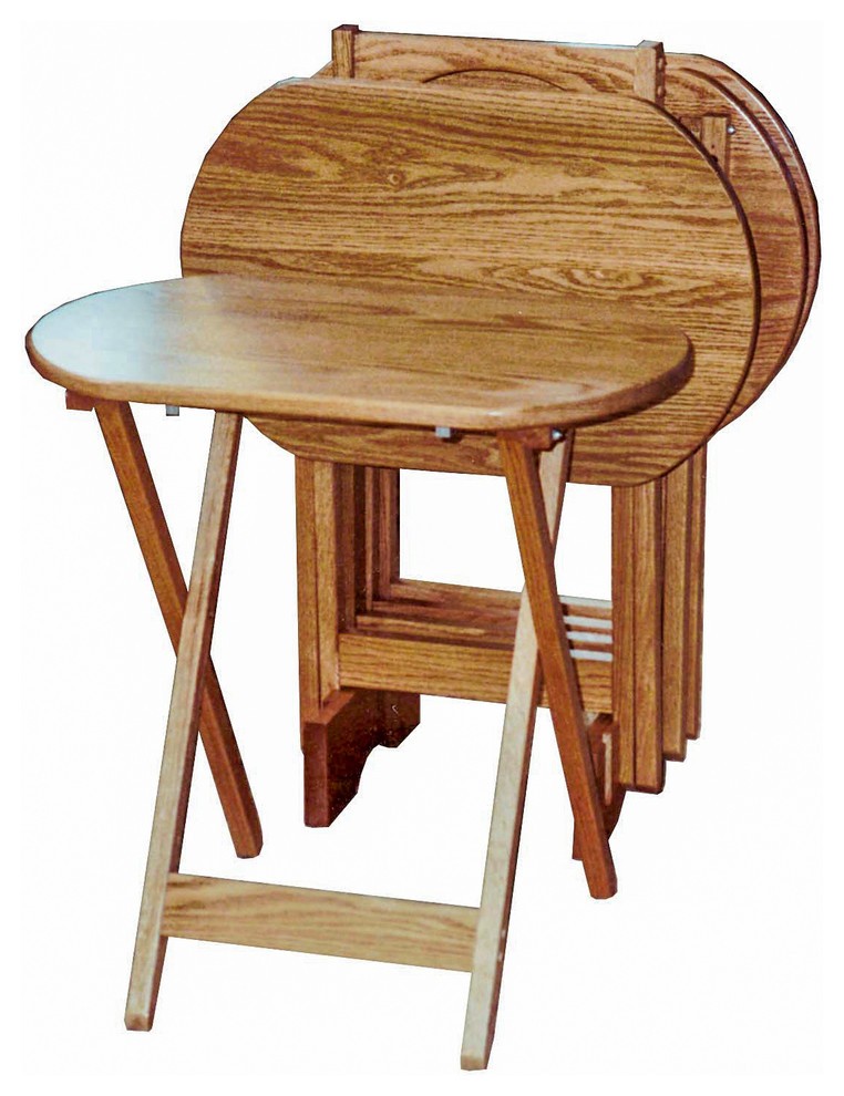 Buy educational electronics inc amish oak folding oval tv