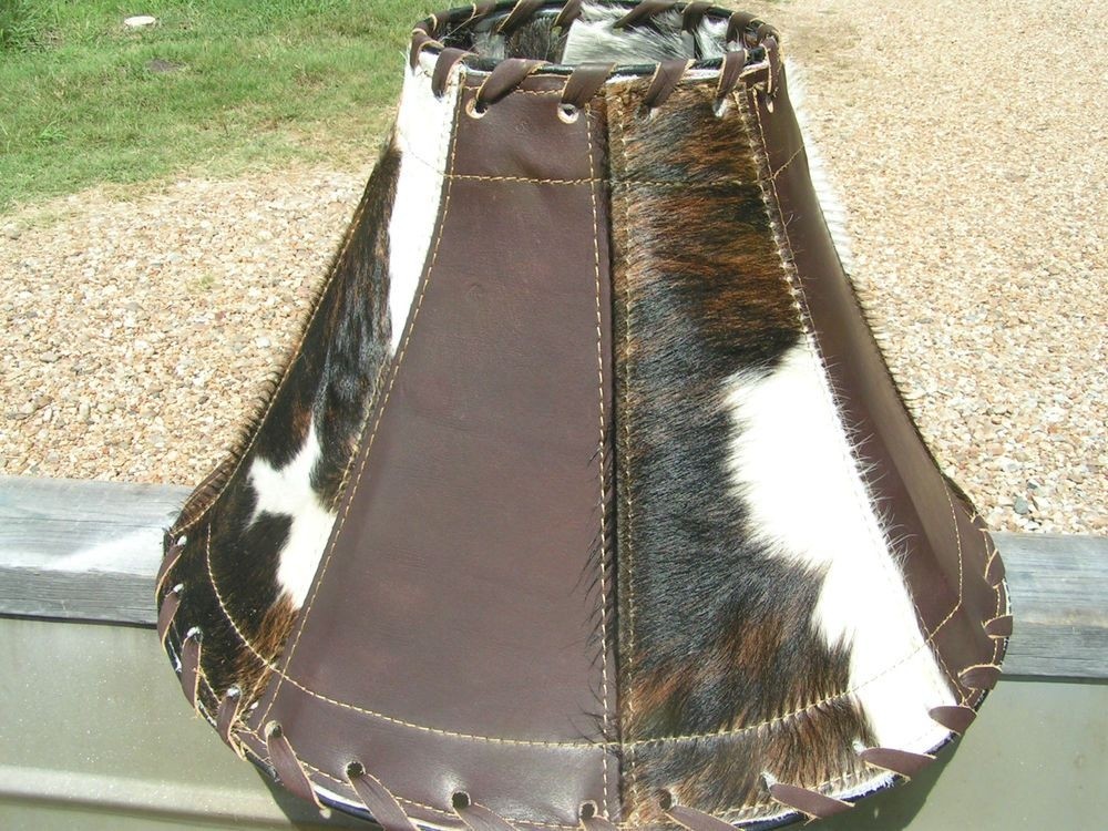 Western Lamp Shades Ideas On Foter   Cowhide Leather Western Lamp Shade Rustic Southwest 1287 