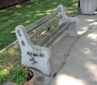 Diy concrete park bench
