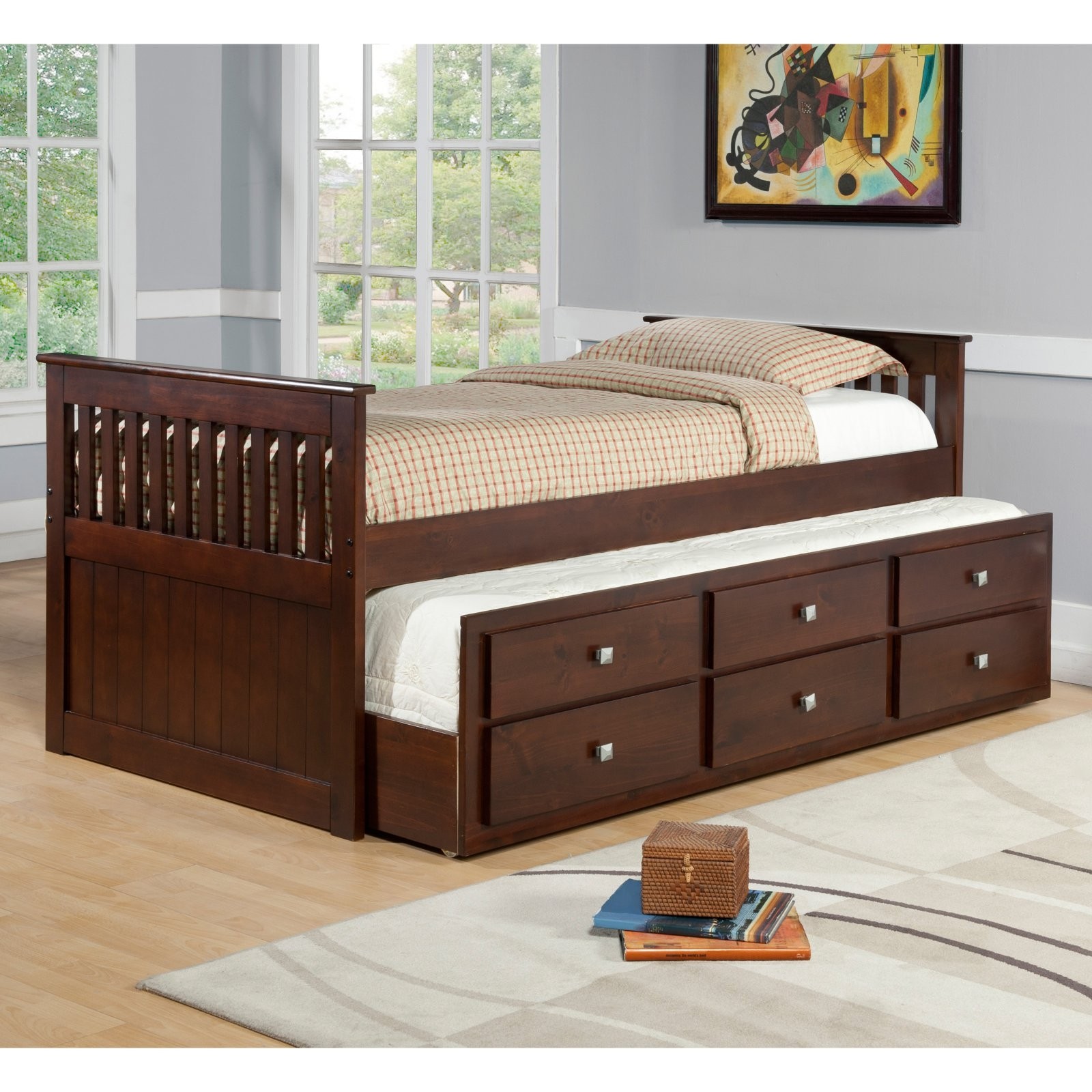 Donco kids captains twin trundle bed