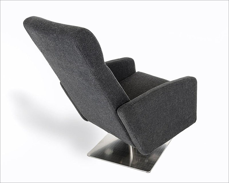 Fabric reclining lounge chair in modern style 44lgr006 1