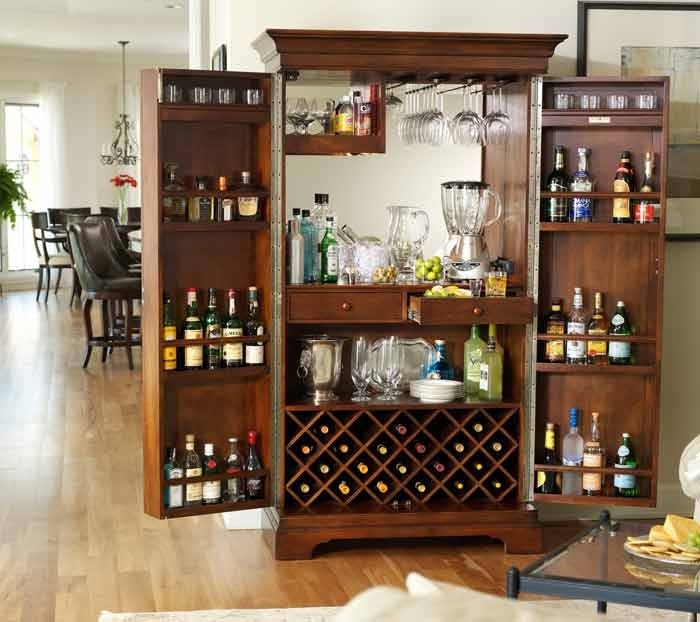 hidden liquor cabinet coffee table