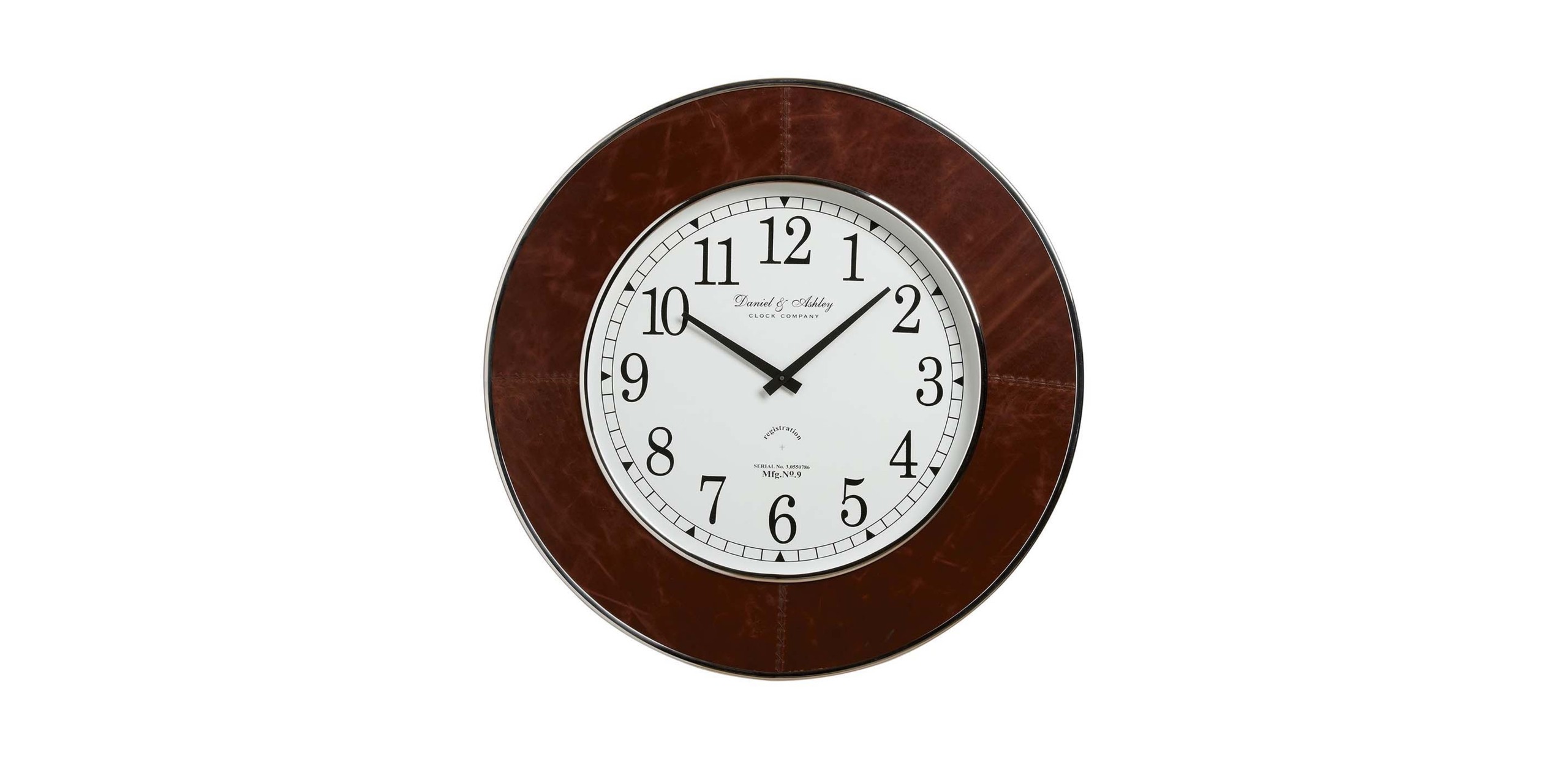 Leather wall clock clocks