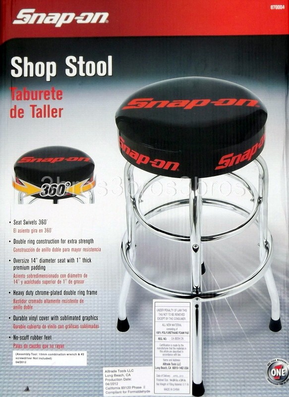 New snap on shop work bar stool heavy duty frame