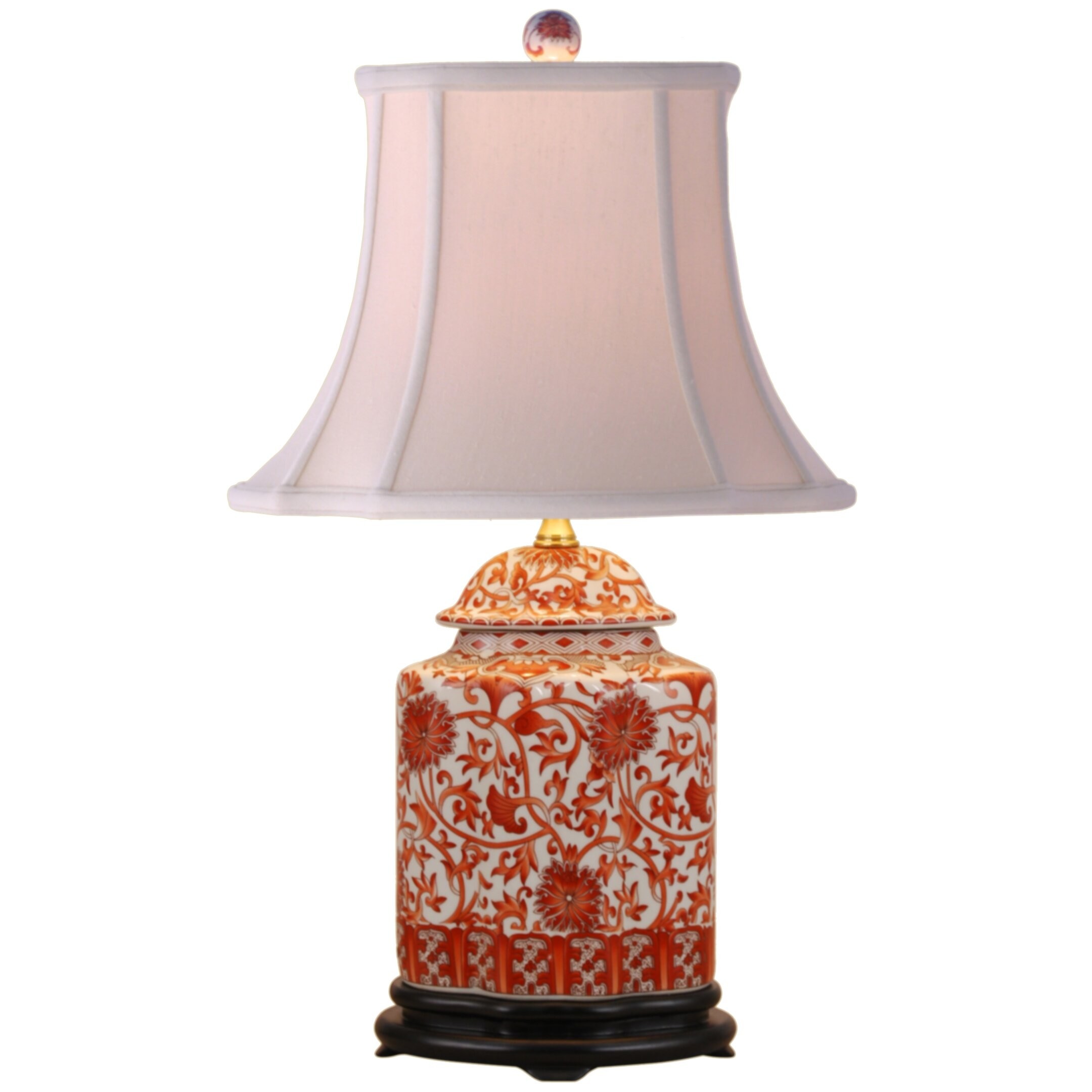 Oriental furniture porcelain scallops jar 22 table lamp