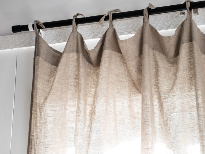 Pure french linen curtain set in natural