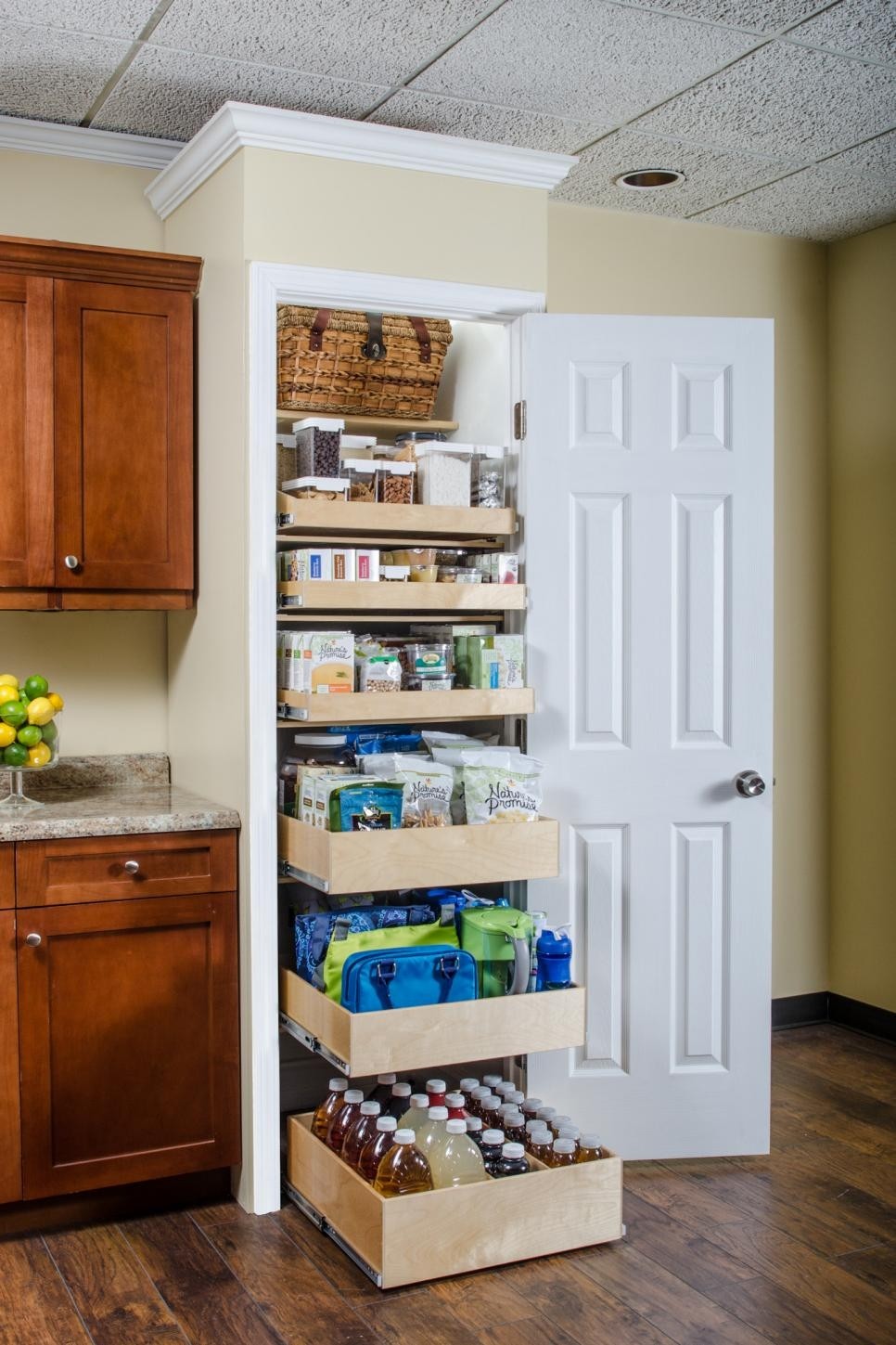 Small pantry with pull out shelves hgtv