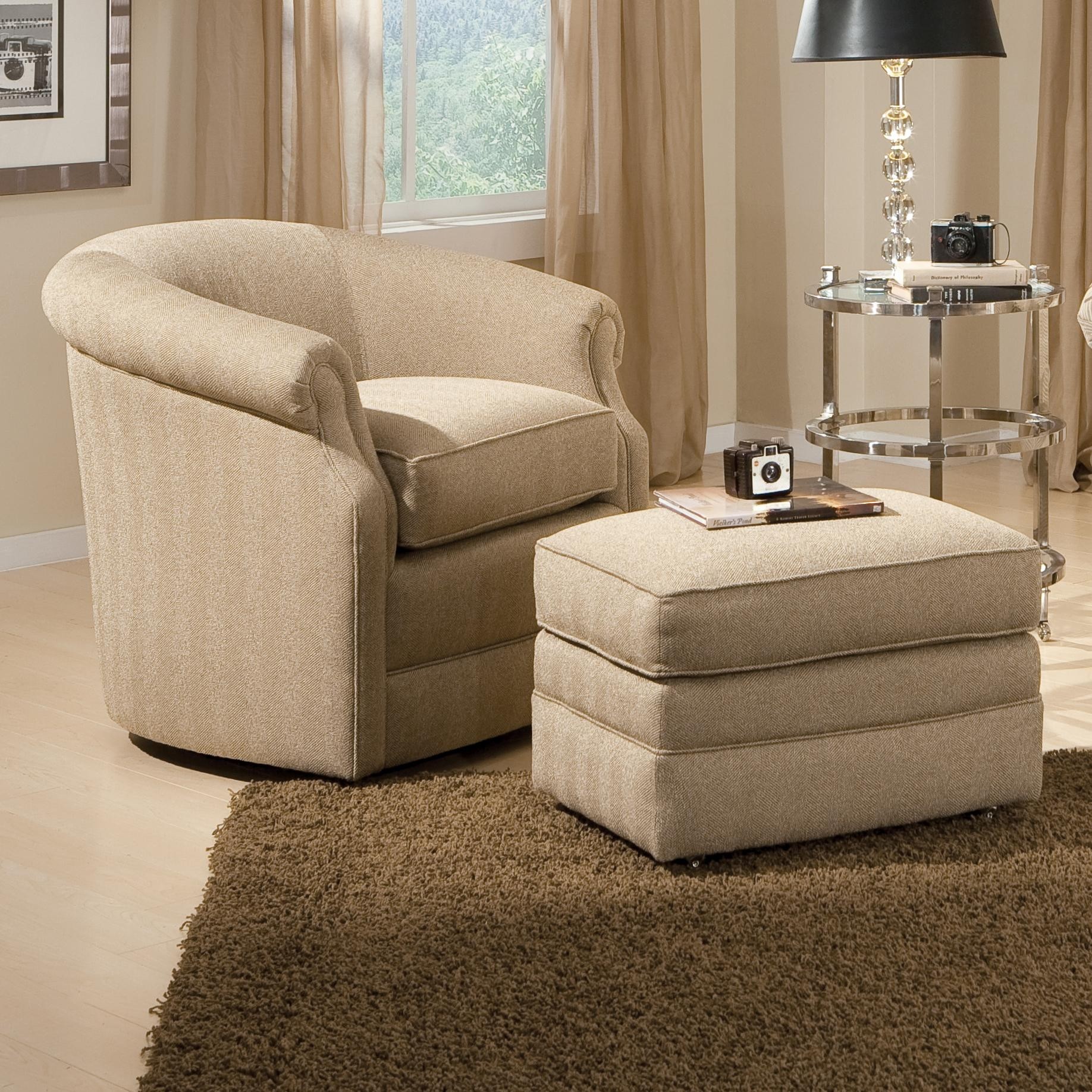 Smith brothers accent chairs and ottomans sb barrel swivel