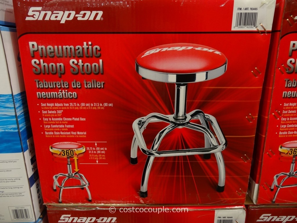Snap on pneumatic shop stool