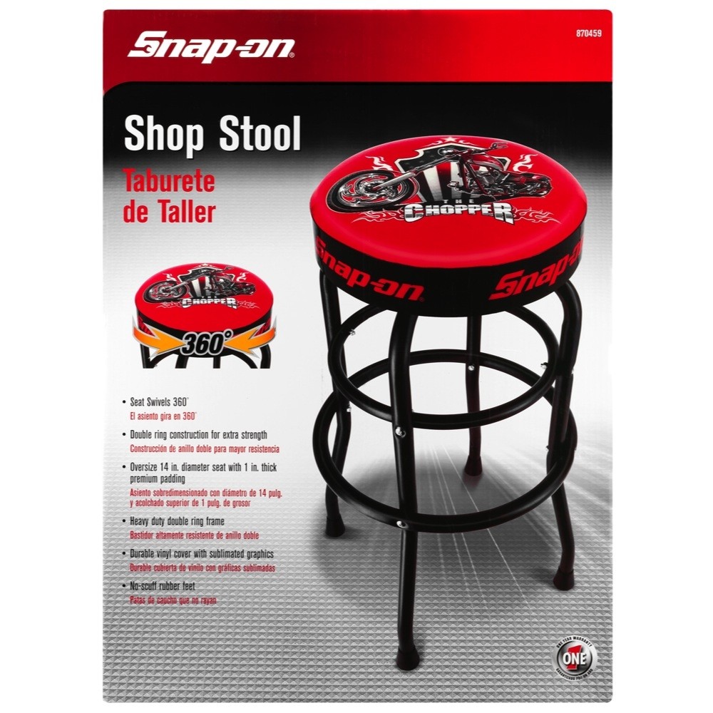 Snap on r garage shop swivels 360 degree bar stool