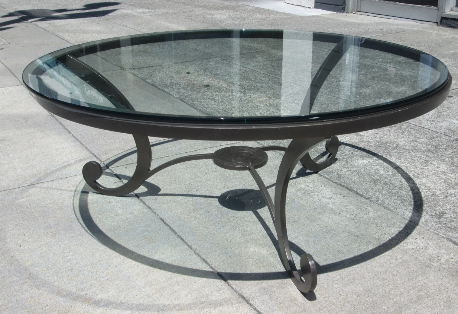 iron and glass coffee tables