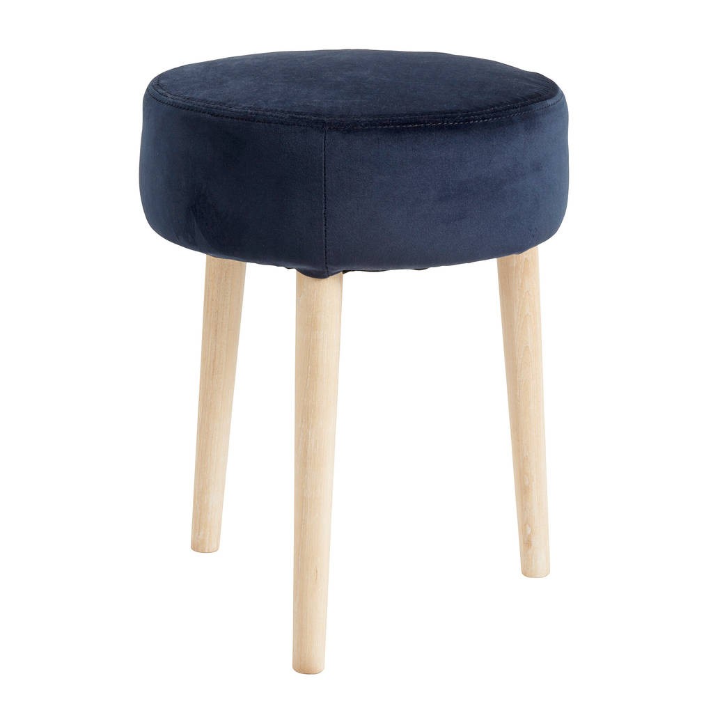 Upholstered velvet stool by out there interiors