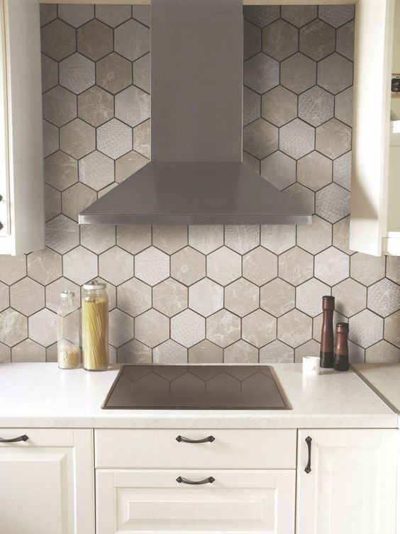 15 edgy hexagon tile kitchen backsplashes shelterness