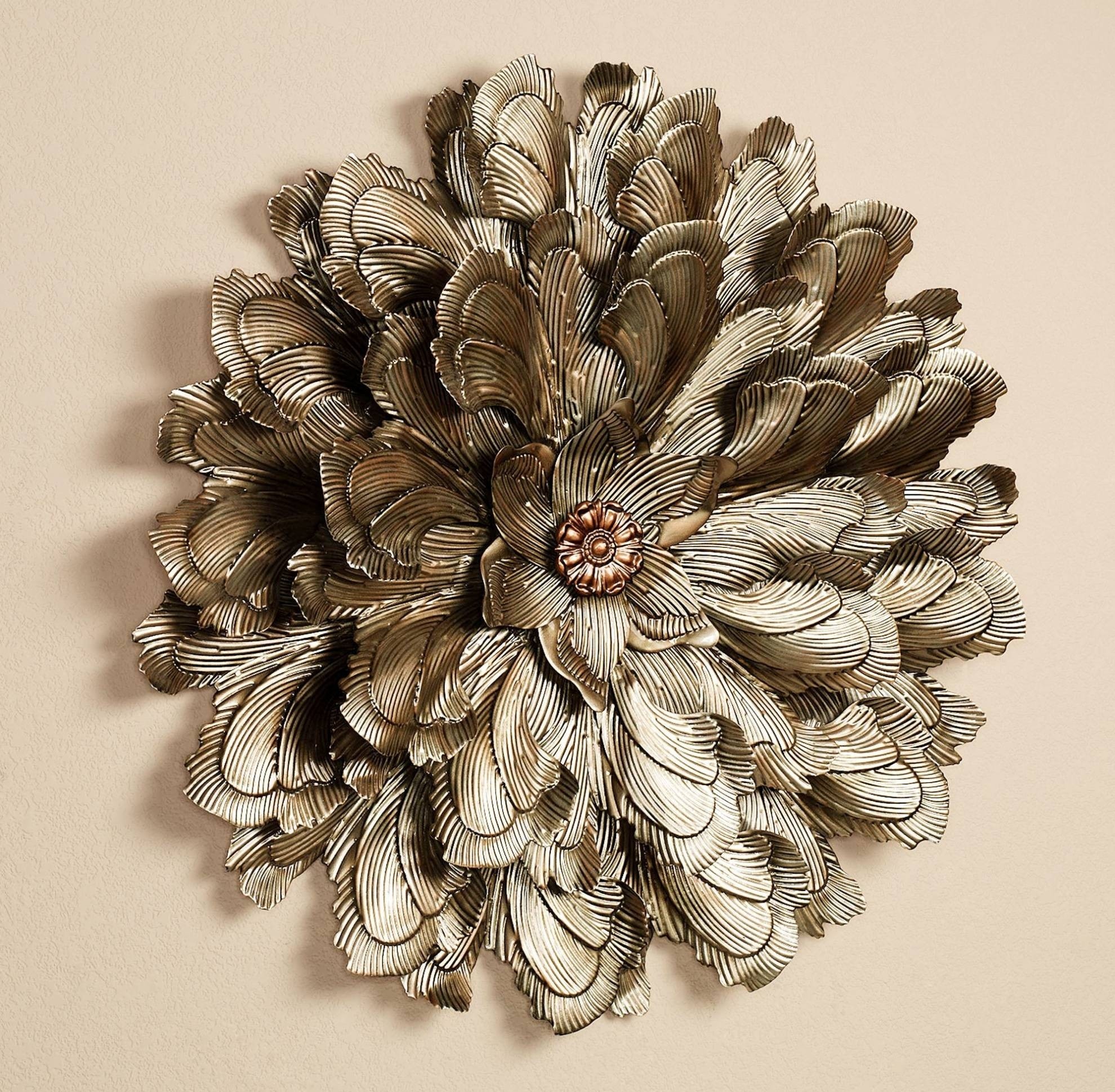20 best ideas of metal wall art flowers