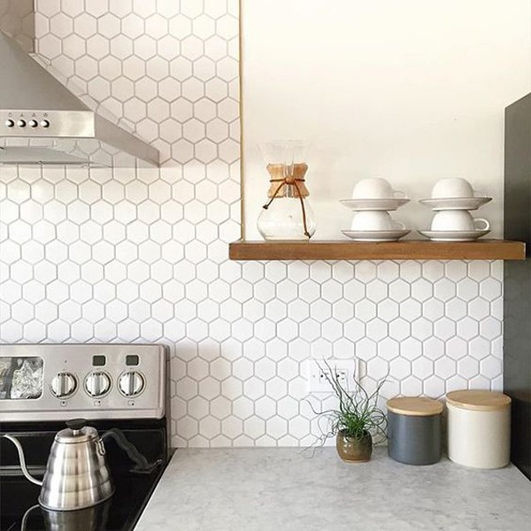25 stylish hexagon tiles for kitchen walls and 3