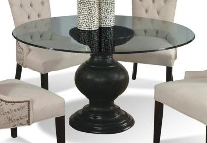 54 round glass dining table with pedestal base