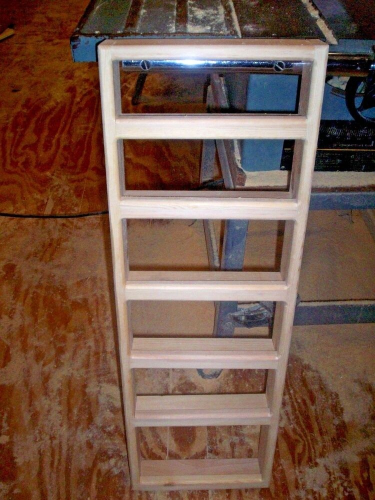 6 shelf 12 x 36 solid pine wood spice rack