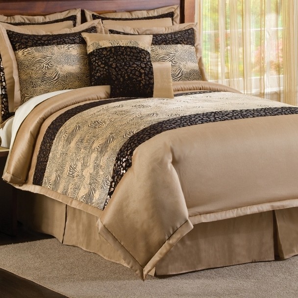 8pc sahara lush animal print comforter set king