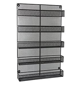 Amazon com esylife 5 tier wall mount spice rack organizer