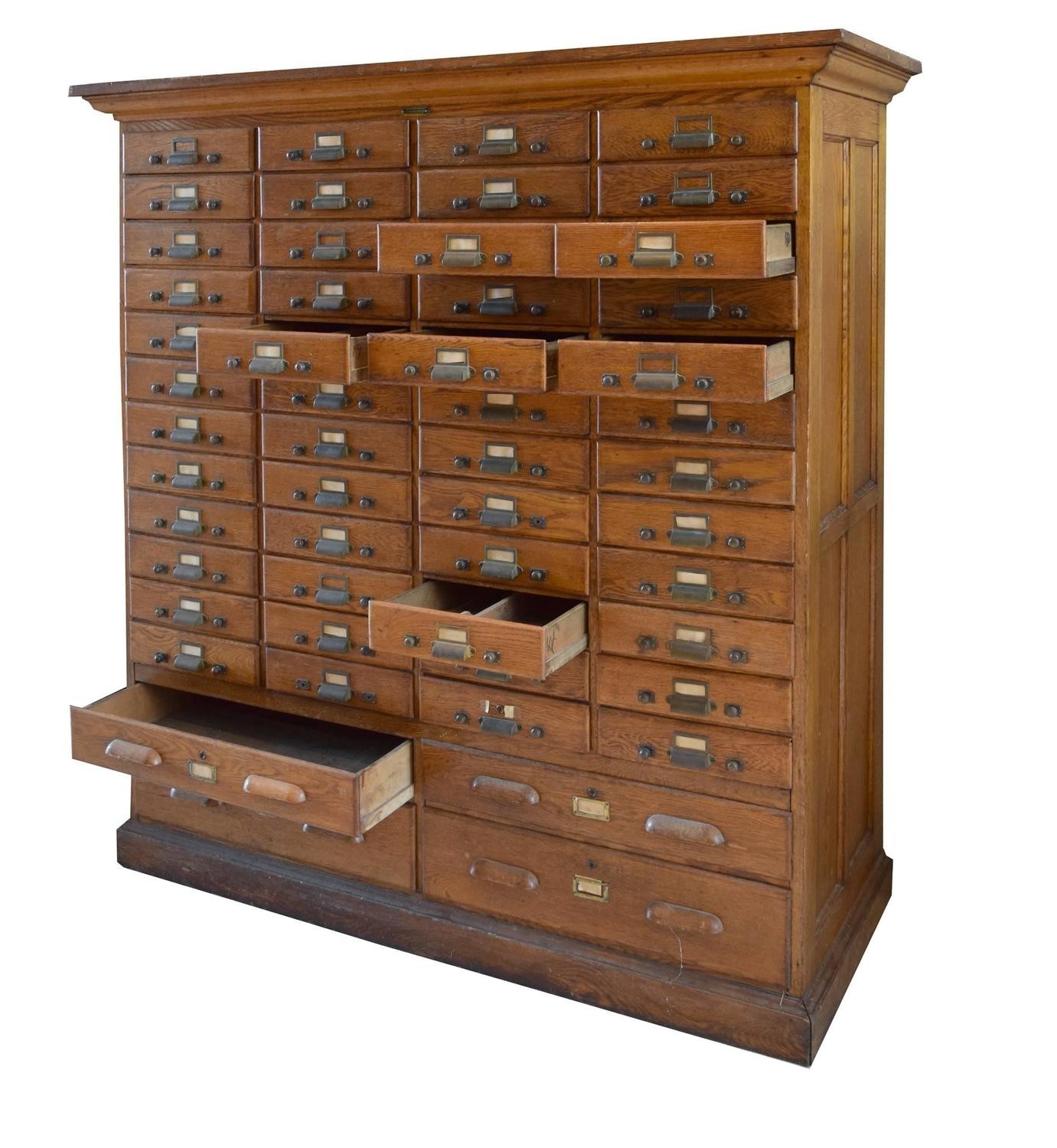 American oak multi drawer file cabinet for sale at 1stdibs