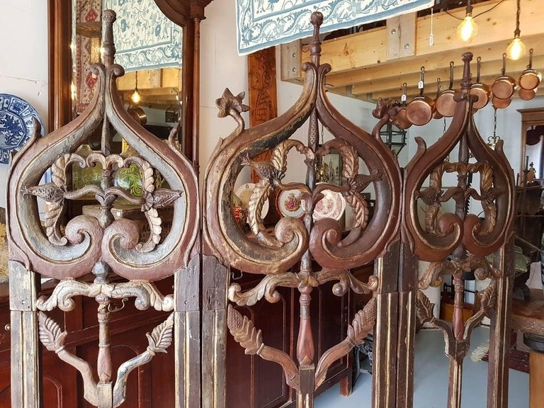 Antique gothic style carved room divider 19th century at 1