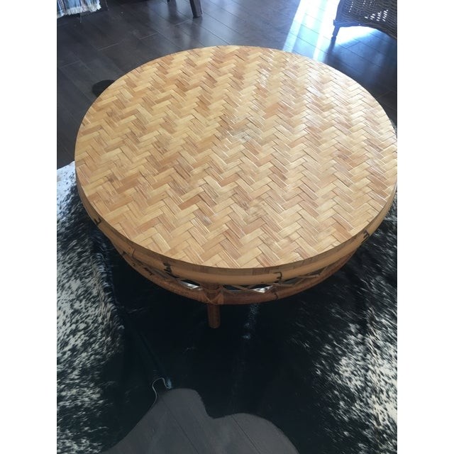 Bamboo coffee table chairish