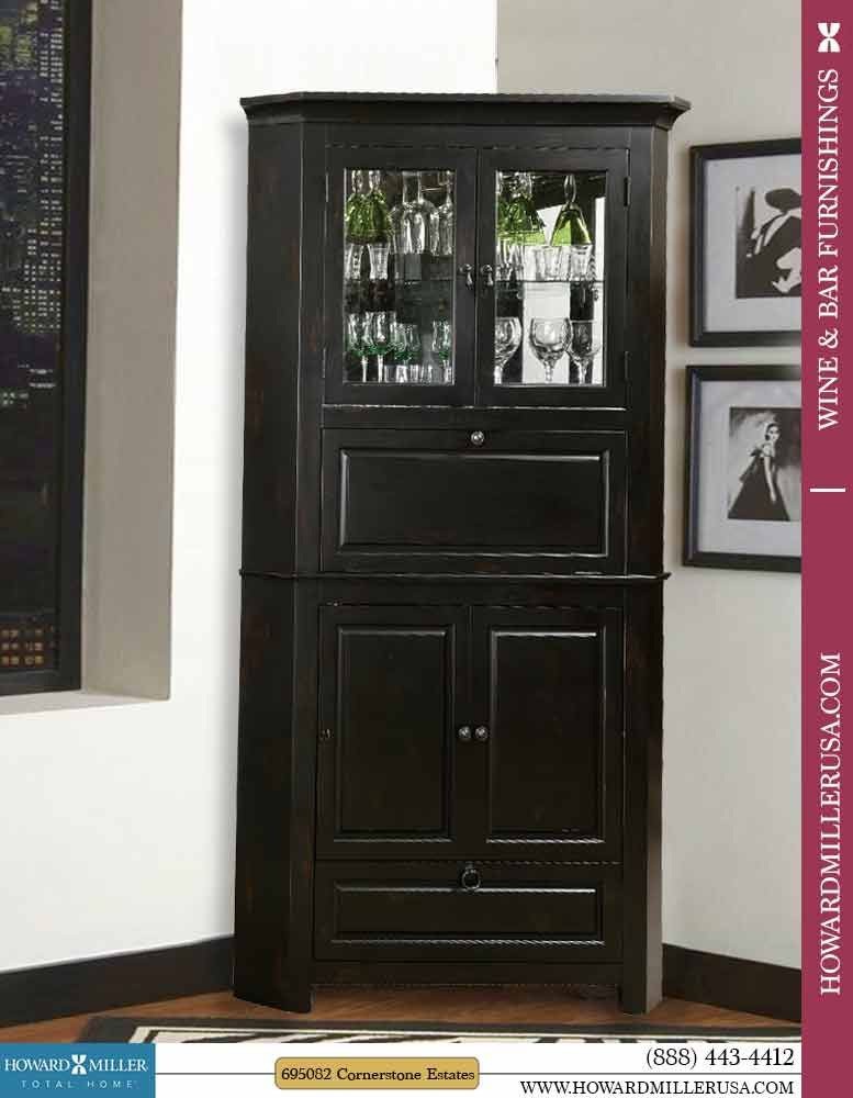 Black corner cabinet with doors 2021 1