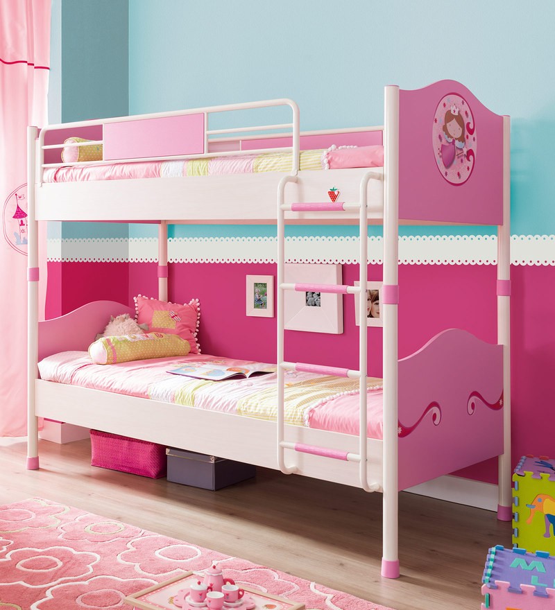 Buy sl princess bunk bed in pink color by cilek