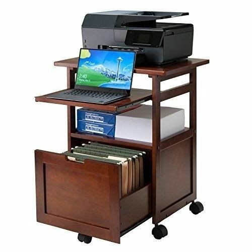 Cart printer stand office desk mobile rolling laptop