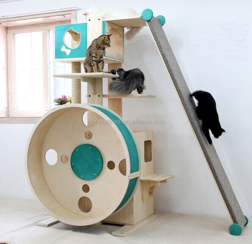 Cat tree with wheel interior design ideas