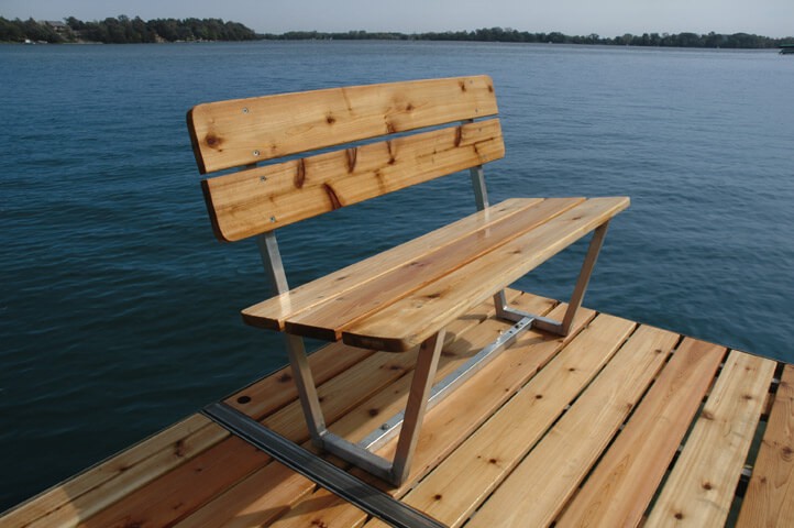 Cedar dock bench at ease dock lift detroit lakes mn