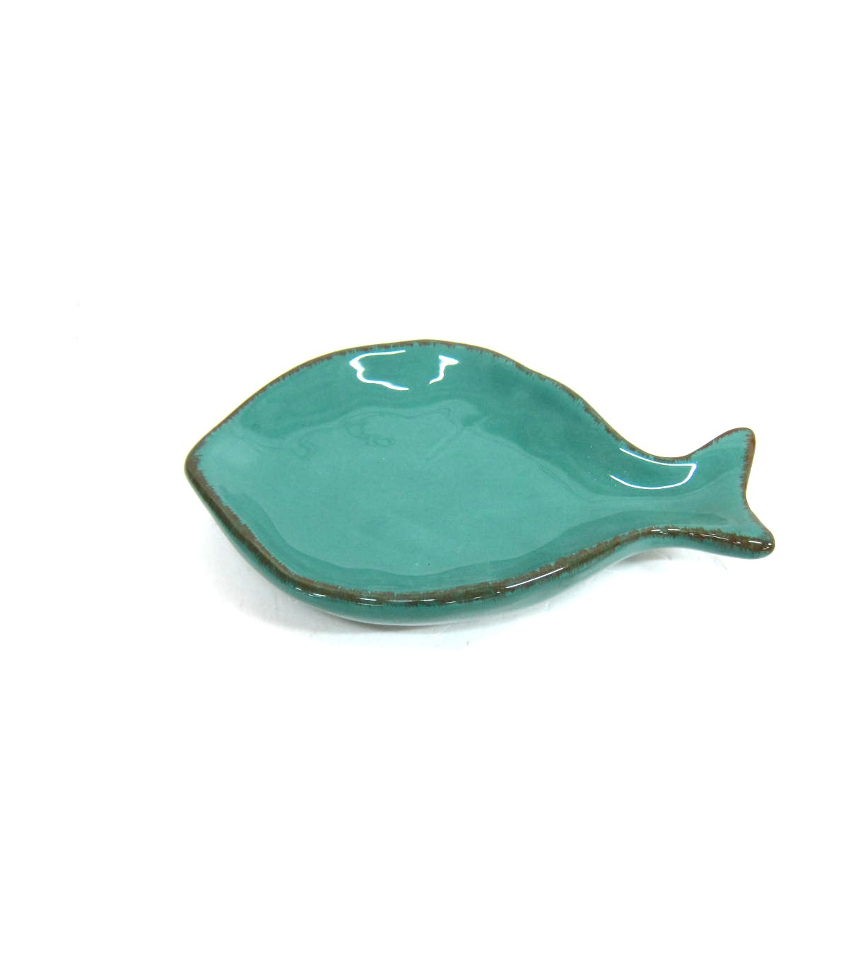 Ceramic fish plate green jo ann