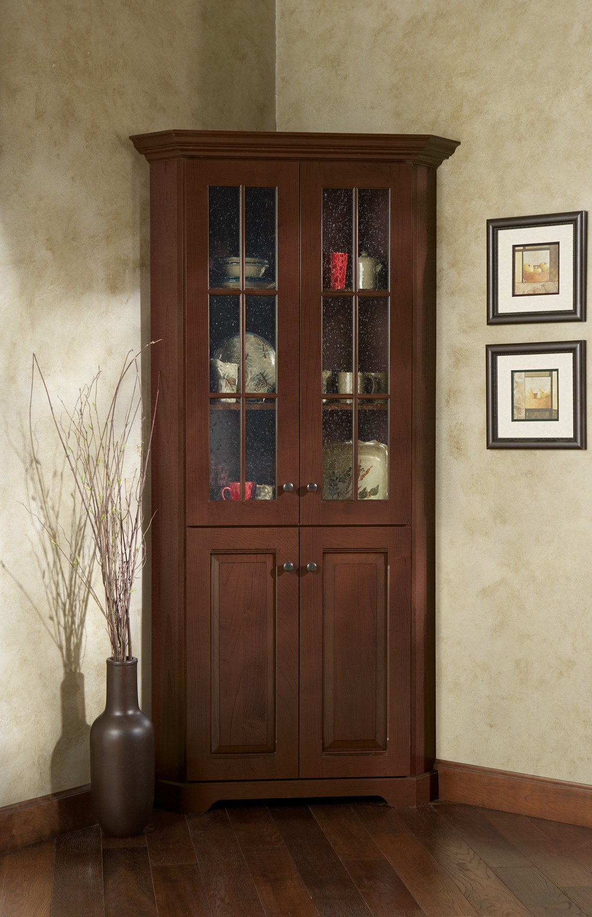 Corner cabinet with glass doors homesfeed 3