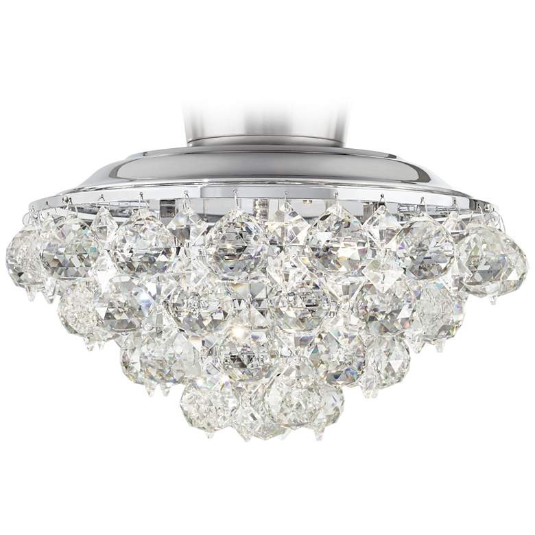 Crystal ball chrome universal ceiling fan led light kit