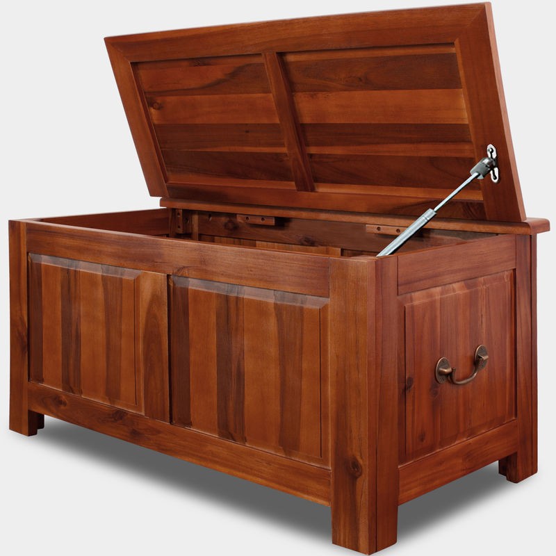 Deuba wooden storage trunk chest end of bed blanket box