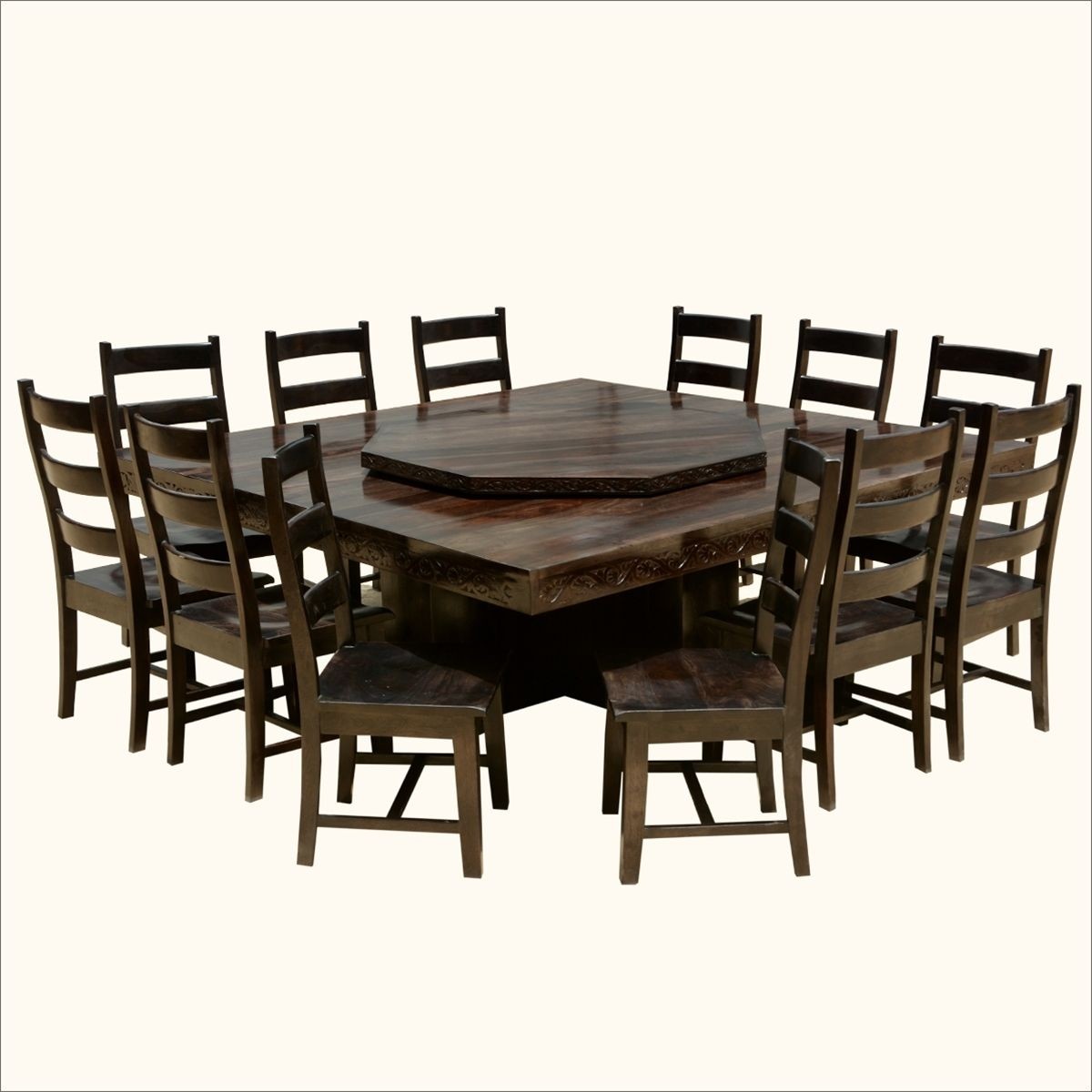 Dining room table with lazy susan jun 2020