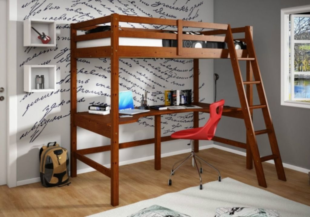 Diy loft bed with desk underneath walsall home and garden