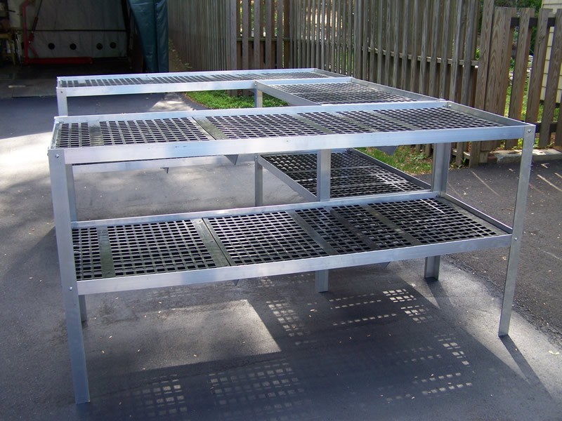 Durable greenhouse aluminum benches holds heavy pots