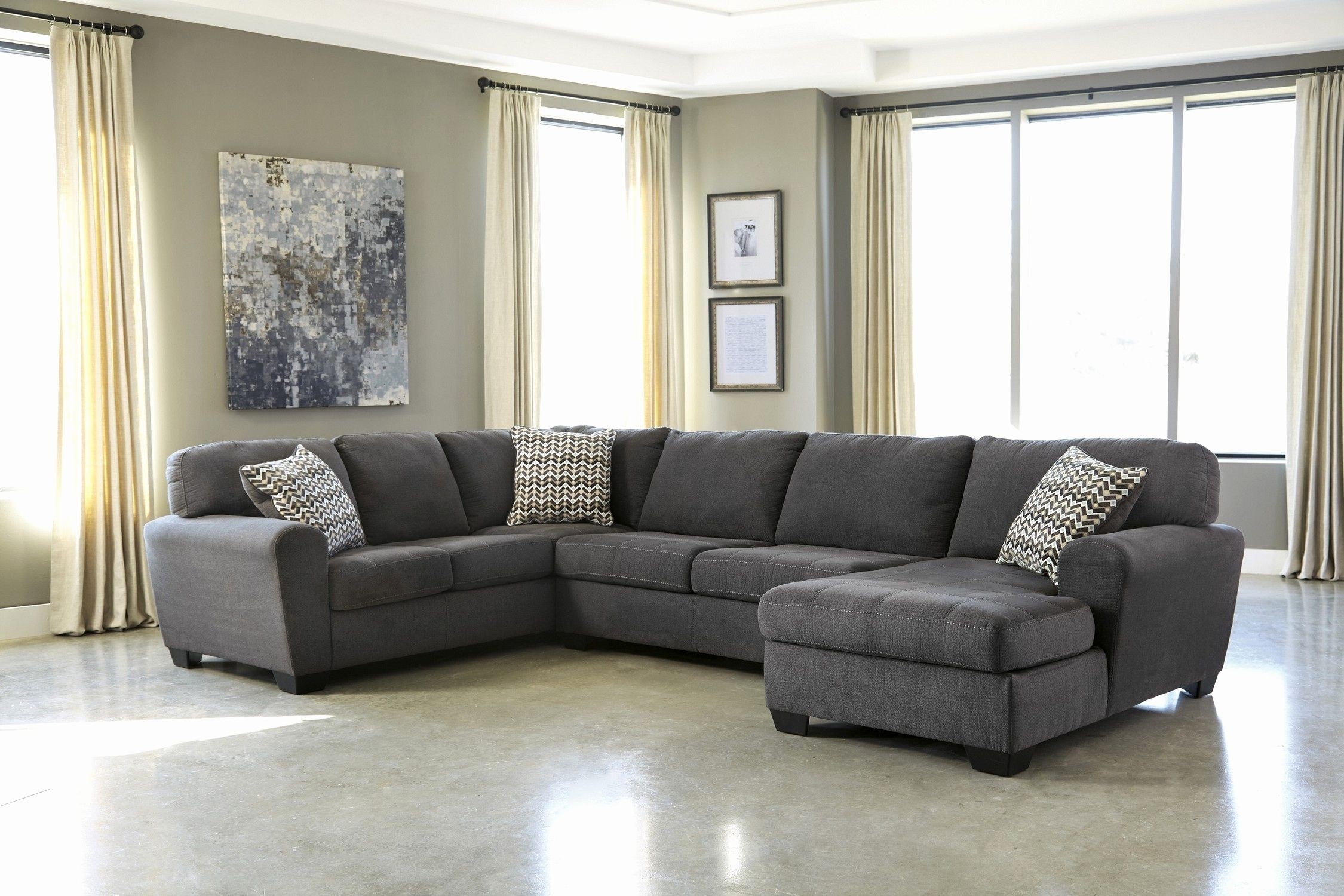 Elegant charcoal gray sectional sofa picture modern sofa