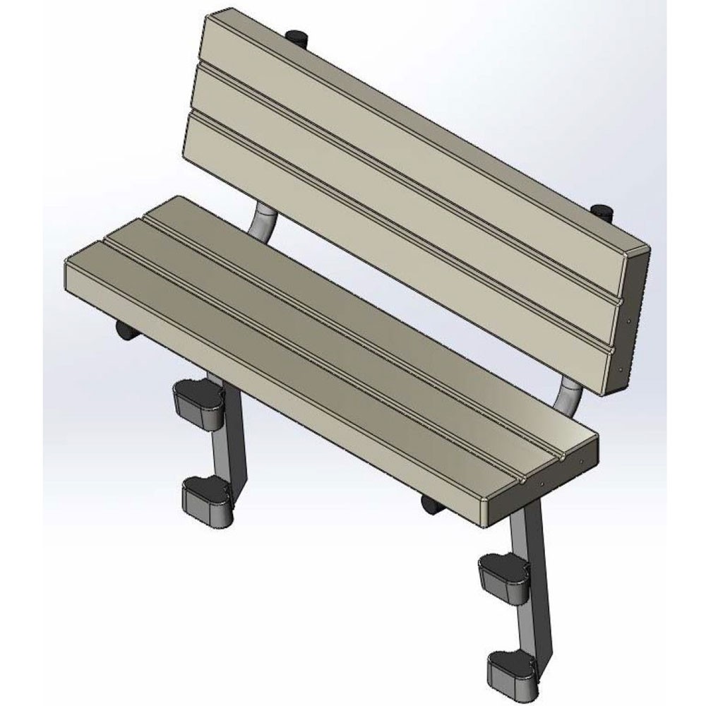 Ez dock poly bench kit with arms fwm docks ez