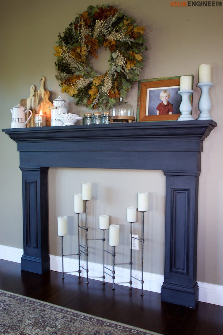 Faux fireplace mantel surround rogue engineer