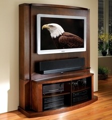 Flat panel flat screen tv stand with back panel tango