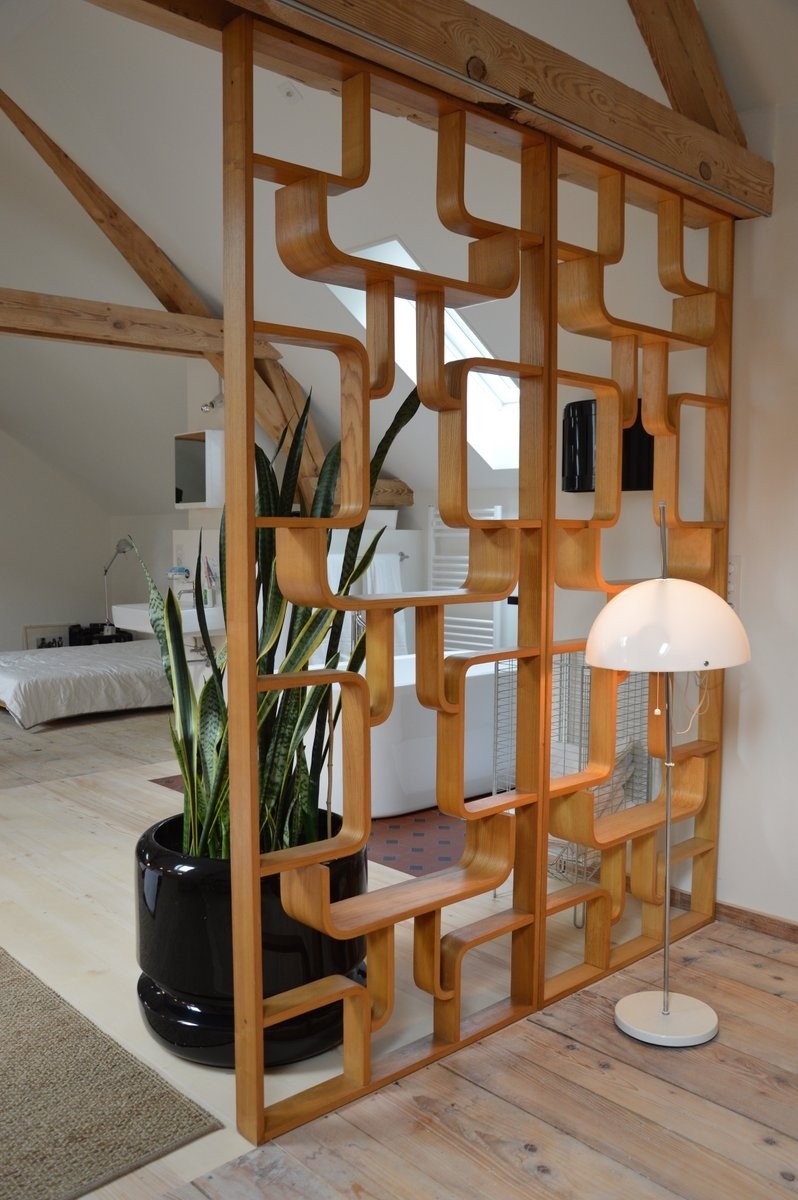 Furniture appealing solid wood room divider design